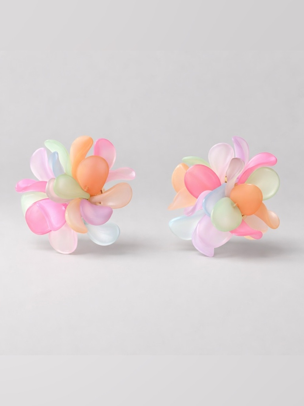 Acrylic Flower Petal Earrings